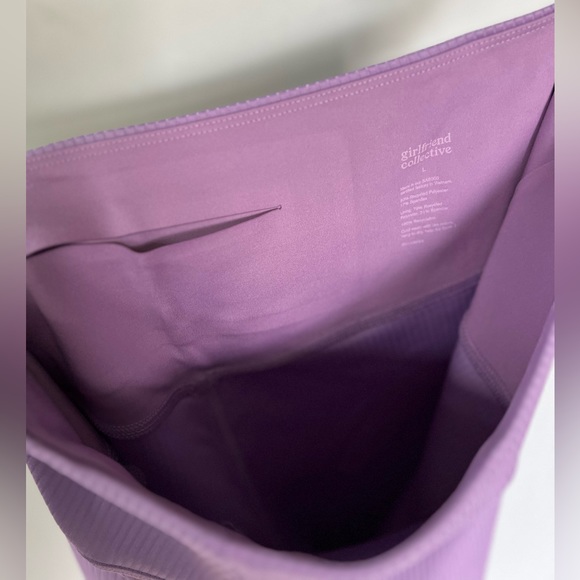 NWOT Girlfriend Collective Violet RIB high rise legging in 23” (size Large) - Picture 5 of 5